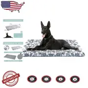 XX-Large Reversible Pet Sleeping Mat: Stylish Grey Canvas for Crates & Travel