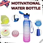 Sport Gym1L Water Bottle With Time Marker Motivational Water Bottle Drink Flask