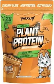 Nexus Vegan Plant Protein Powder, Peanut Butter Taste, Dairy Free, Gluten-Free, High Protein, Peanut, Faba, Pea Protein mix, 20g of Protein (per serving), 700g (20 Servings)
