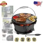 Portable Cast Iron Hibachi Grill - Mini Charcoal Grill for Outdoor Camping