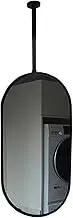 Ceiling Hanging Mirror,Metal Frame Ceiling Mounted Mirror,Bathroom HD Vanity Make-up Mirrors,for Entrance Cloakroom and Home Decor(Boom Can be Customized)(Black,40x80cm)
