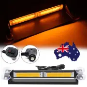 Amber LED Flashing Beacon Strobe Warning Light Car Truck For Windshield Dash e