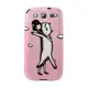 【韓國正品Makase】※Big Cat※ SAMSUNG Galaxy S3 i9300 質感手機保護殼 附贈胸針及簡易立架