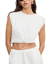 Good American Cotton Muscle Tee