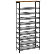 10-Tier Shoe Rack, Large Capacity Shoe Shelf, Stable and Sturdy, Shoe Storage...