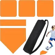 Softball Bases Set - Baseball Base Set with Pitching for Practice | Rubber Waterproof Training Equipment with Storage Bag Practice Sports Accessories for Kids Boys Girls