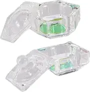 DRESSOOS Set of 2 Crystal Nail Art Cups Glass Nail Liquid Containers for Acrylic