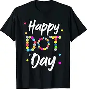 [X.Style] Happy International Dot Day 2022 Polka Dot Kids Toddler Boys ds759 T-Shirt (XL) Black