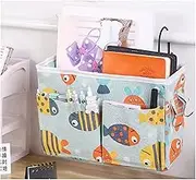 Hanging Storage Organiser Bag，Hanging Basket Next to Bed Bed Storage Canvas Organizer Bedding Storage Bag Sofa Storage Bag Bag for Stand