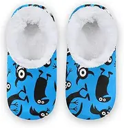 [Caihoyu] Kids Girls Boys Closed Back House Slippers Coral Fleece Anti-Skid Sole Travel Slippers Hotel Travel Bedroom Airplane Party