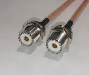 UHF Female Bulkhead-UHF Female Bulkhead 42” RG400 Double Shield Coax Cable USA