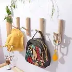 2pcs Wooden Coat Hooks Tree Branch Clothes Hooks Rustic Tree Branch Wall Hangers