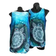 Singlet Indigenous Turtle - Aboriginal Art Fishing Shirt