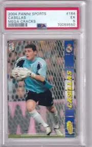 2004 Panini Sports No. 164 Iker Casillas Mega Cracks PSA 5