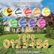 VictoryStore Balloon Print 30" Numbers Yard Sign Set, 11 Pieces, Stakes Included