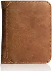 [KXUISDUJ] Men's Purse Men's Purse Short Style Men's Wallet Vintage Leather Money Clip Money Clip Hand Hold Bag, D