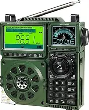 Retekess TR113 Full Band Advanced Radio, Digital Portable, AIR WB CB SSB Radio with APP Control, Extra Antenna, TF, Dual Display, Rechargeable