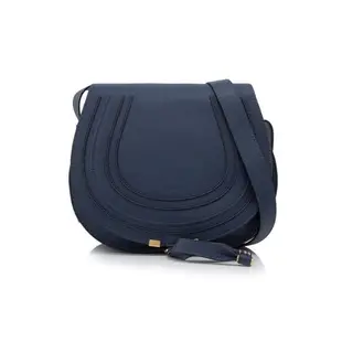 [二手] （二手現貨）Chloe Marcie Crossbody Bag 大型牛皮斜背包 藍色 3S0905