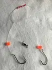 3 pack 30 LB Fluorocarbon all Species Hi-Lo Bucktail Jig Lure 5/0 Saltwater