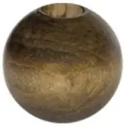 Pepperell Round Wood Beads 32mm 2/Pkg-Walnut PWB3201