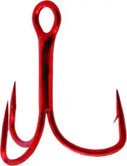 Gamakatsu 77308 Treble Hook Size 4 Needle Point Extra Wide Gap Red