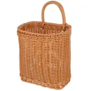 Storage Basket Onion Hanging Decorative Wall Baskets Wicker Woven Garlic
