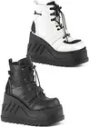 Pleaser Demonia STOMP-13 4 3/4" Wedge Platform Lace-Up Ankle Boot