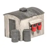 Peco Lamp Huts With Oil Drums 2 OO Gauge Model Railway SS22