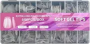TiaoBug Women's Press On Nails Kit 600Pcs - Extra Thin Lightweight Fake Nails 24 Sizes - Non Abrasive Full Cover Semi Matte DIY Manicure Set Includes Strong Nail Adhesive Type A One Size