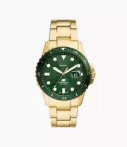Fossil Blue Dive Green and Gold Men's Watch FS6030