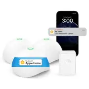 Smart Water Sensor Alarm 3 Pack, WiFi Water Leak Detector Support Apple HomeK...