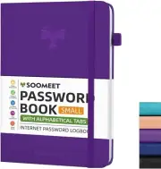 Password Book with Alphabetical tabs, Hardcover Internet Address & Pas...