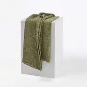 Stonewashed Cotton Waffle Throw - Fern