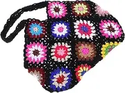 [Healeved] Unique Hand Crocheted Bag Canvas Material Light Delicate Fashionable Ideal Present for Women
