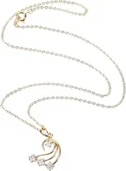 [HAPINARY] Women Zircon Blooming Arch Shape Necklace Unique Hollow Out Design for Special Occasions for Self-wearing