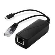 Micro USB Adapter 48V to 5V 2A 10W PoE Splitter Power Over Ethernet Connector