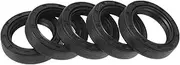 X AUTOHAUX Universal Oil Seal TG4 Lip Seal Ring Rotary Shaft Seal 30x42x10mm High Pressure NBR Rubber Black 5 Pcs