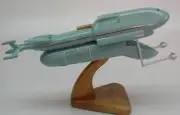 Quark Garbage Scow Spaceship Desktop Kiln Dry Wood Model Free Shipping New
