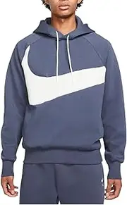 Nike Men's Swoosh Tech Fleece Pullover Hoodie (Standard, X-large, Blue)