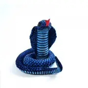 Soft and lovely Lazada snake stuffed animal Cobra toy Plush reality children's toy Blue, 9.2 feet