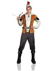 Halloween Deluxe Robin Hood Fancy Dress Up Men Costume