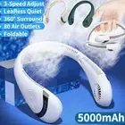 Portable Mini Neck Fan Personal Hanging Bladeless Cooling Fan Rechargeable USB