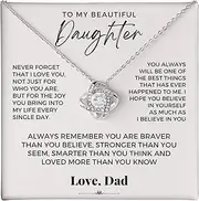 [Servali] Dad Gifts from Daugther - Birthday Gifts For Daughter Necklace - Daughter Jewelry From Dad - Graduation Gifts from Dad to Daughter - Gifts for Daughter from Father