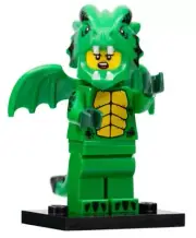 LEGO New Green Dragon Costume Minifigure Retired Series 23 Display Tile 71034
