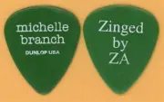 Michelle Branch 2002 Zinged By ZA Tour Dunlop Color Series Green Guitar Pick
