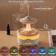 1 Pc silent raindrop humidifier remote control fragrant essential oil diffuser aromatherapy machine colorful light home indoor bedroom office humidifier