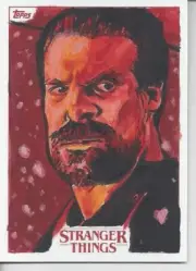 TOPPS STRANGER THINGS UPSIDE DOWN SKETCH JIM HOPPER BY TED DASTICK JR. #ED 1/1