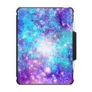 iPad Pro 12.9-inch (5th/6th gen) Impact Folio Case Turquoise Lilac Galaxy Stars