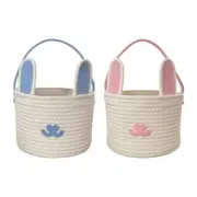 Easters Rabbit Themed Eggs Storage Basket for Kids and Classroom Event