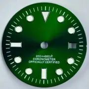 Green 32mm Diving Watch Dial with Luminous GMT for NH34 Movement